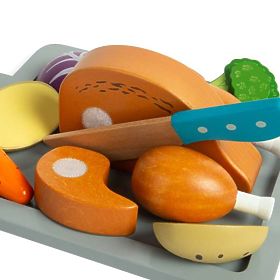 Bigjigs Toys Set Pečena piščanca z zelenjavo