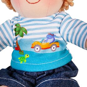 Bigjigs Toys Tkanina lutka Robin 30 cm