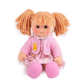Bigjigs Toys Tkanina punčka Ella 34 cm