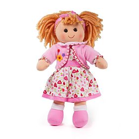 Bigjigs Toys Tkanina punčka Kelly 34 cm