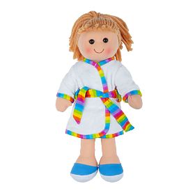 Bigjigs Toys Tkaninska punčka Michelle 34 cm