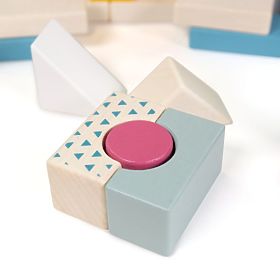 Bigjigs Toys Vedro s kockami 50 kosov