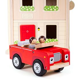 Bigjigs Toys Zložljiva hišica s pripomočki, Bigjigs Toys