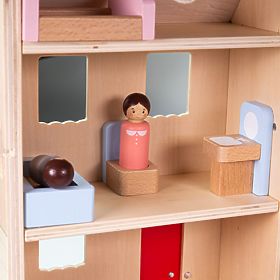 Bigjigs Toys Zložljiva hišica s pripomočki