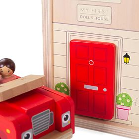 Bigjigs Toys Zložljiva hišica s pripomočki
