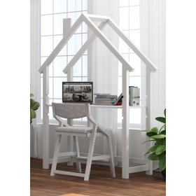 Pisalna miza v obliki hiške FRANK - bela, Litdrew