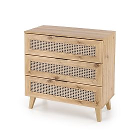BORNEO KM-2 komoda hrast artisan/črna