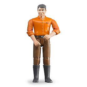 Bruder BWORLD figurica moški rjave hlače