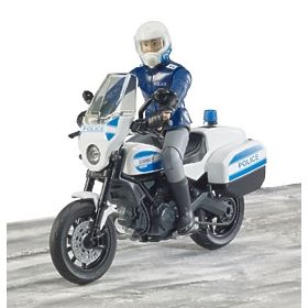 Bruder BWORLD policijski motocikel Ducati Scrambler z voznikom