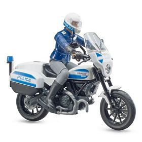 Bruder BWORLD policijski motocikel Ducati Scrambler z voznikom