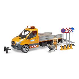 Bruder Cestno vzdrževalno vozilo MB Sprinter s figurico in dodatki