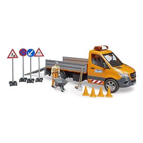 Bruder Cestno vzdrževalno vozilo MB Sprinter s figurico in dodatki