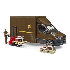 Bruder Dostavno vozilo UPS MB Sprinter s figurico in dodatki