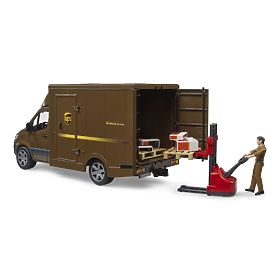 Bruder Dostavno vozilo UPS MB Sprinter s figurico in dodatki