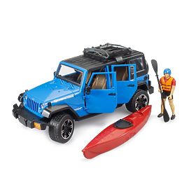 Bruder Jeep Wrangler Rubicon s kajakom in figurico 1:16