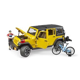 Bruder Jeep Wrangler Rubicon s kolesarjem in kolesom
