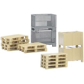 Bruder Logistični set - palete in zaboji, Bruder
