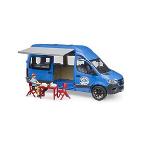 Bruder MB Sprinter Camper z voznikom in dodatki, Bruder