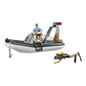 Bruder policijski čoln s policistom in potapljačem - poškodovana embalaža