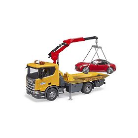 Bruder Scania Super 560R vlekač z avtom, Bruder