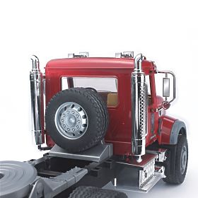 Bruder Tovornjak MACK Granit prikolica in traktor JCB