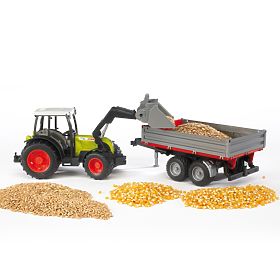 Bruder traktor CLAAS Nectis 267F z nakladačem in prikolico