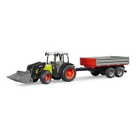 Bruder traktor CLAAS Nectis 267F z nakladačem in prikolico, Bruder