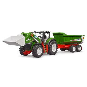 Bruder traktor ROADMAX s čelnim nakladalnikom in prikolico