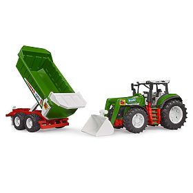 Bruder traktor ROADMAX s čelnim nakladalnikom in prikolico