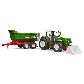 Bruder traktor ROADMAX s čelnim nakladalnikom in prikolico