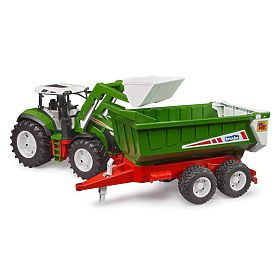 Bruder traktor ROADMAX s čelnim nakladalnikom in prikolico