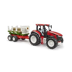 Bruder Traktor ROADMAX s prikolico za les in hlodi