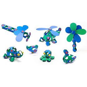 Clixo magnetne kocke Crew pack, Zelena-Modra