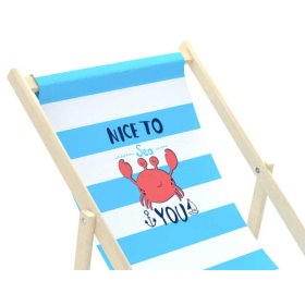 Otroški ležalnik za plažo Krab - modro-bel, Chill Outdoor