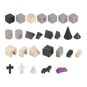 Detoa Lesena gradbena igrača Strašni grad