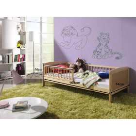 Otroška postelja Junior - 160x70 cm - naravna, Ourbaby