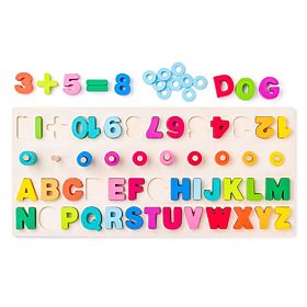 Didaktična tabla s črkami in številkami