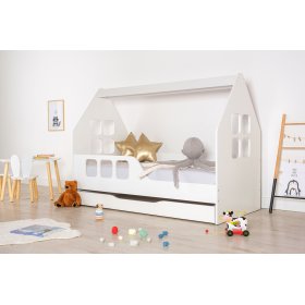 Hišna postelja Woody 160 x 80 cm - bela, Wooden Toys