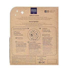 Doudou Glasbena skrinjica s projekcijo Rjavi zajček