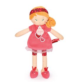 Doudou Jolijou Lutka LES PIPELLETTES 25 cm 1 kos rdeča, Doudou Jolijou Paris