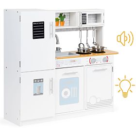 Lesena kuhinja za otroke LED lučka + lonci ECOTOYS, EcoToys