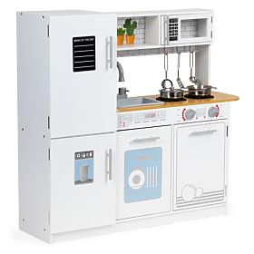 Lesena kuhinja za otroke LED lučka + lonci ECOTOYS, EcoToys