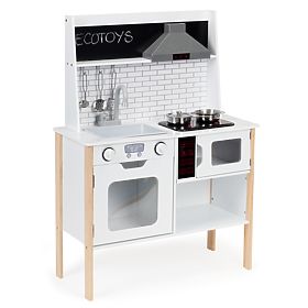 Lesena kuhinja za otroke + zvoki in lučke ECOTOYS, EcoToys