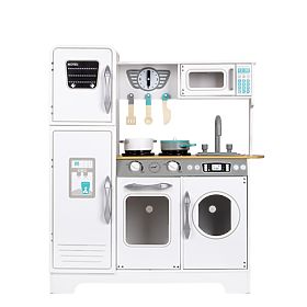Lesena kuhinja s pripomočki za otroke ECOTOYS, EcoToys