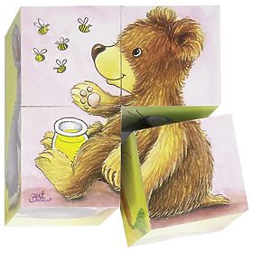 Goki Lesene kocke Mladiči 4 kosi