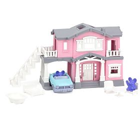 Green Toys Roza hiša z 9 kosi dodatkov, Green Toys