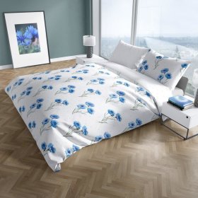 Bombažna posteljnina Cornflower Blue 140x200cm + 70x90cm, Faro