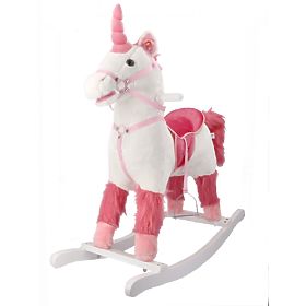 Interaktivni gugalni konj beli samorog, AdamToys