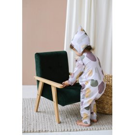 Retro otroški fotelj Velvet - temno zelen