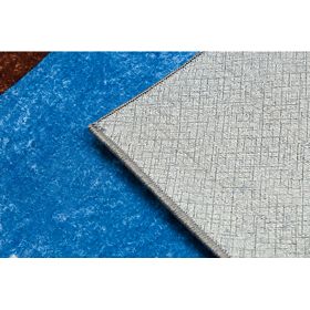 JUNIOR 51827.803 pralna preproga Tovornjak, bager za otroke proti zdrsu - modra, F.H.Kabis